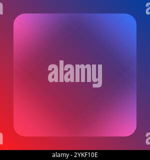 square1 into 1 ratio background with red blue and rounded square overlapping Stock Vector
