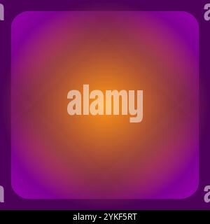 square1 into 1 ratio background with orange dark purple and rounded square overlapping Stock Vector