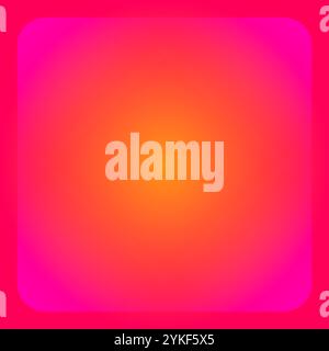 square 1 into 1 ratio background with orange and rounded square overlapping Stock Vector