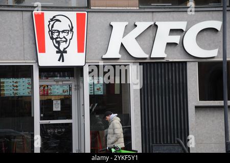 Copenhagen/ DenmarK/18 November 2024/ KFC kentucky fried chicken restaurant in danish capital.  (Photo.Francis Joseph Dean/Dean Pictures) (Not for commercial use) Stock Photo