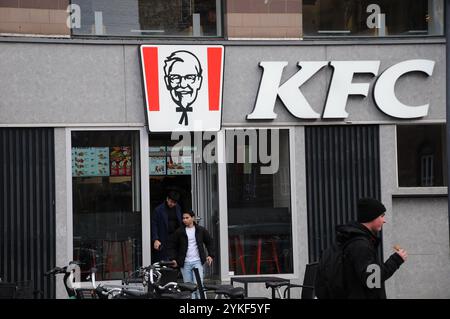 Copenhagen/ DenmarK/18 November 2024/ KFC kentucky fried chicken restaurant in danish capital.  (Photo.Francis Joseph Dean/Dean Pictures) (Not for commercial use) Stock Photo