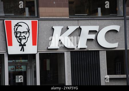 Copenhagen/ DenmarK/18 November 2024/ KFC kentucky fried chicken restaurant in danish capital.  (Photo.Francis Joseph Dean/Dean Pictures) (Not for commercial use) Stock Photo