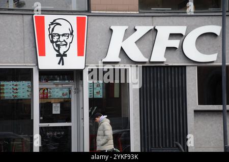 Copenhagen/ DenmarK/18 November 2024/ KFC kentucky fried chicken restaurant in danish capital. Photo.Francis Joseph Dean/Dean Pictures Not for commercial use Stock Photo