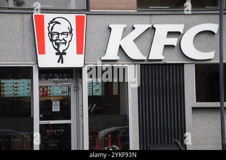 Copenhagen/ DenmarK/18 November 2024/ KFC kentucky fried chicken restaurant in danish capital. Photo.Francis Joseph Dean/Dean Pictures Not for commercial use Stock Photo