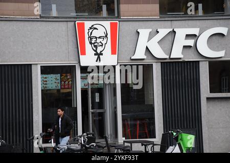 Copenhagen/ DenmarK/18 November 2024/ KFC kentucky fried chicken restaurant in danish capital. Photo.Francis Joseph Dean/Dean Pictures Not for commercial use Stock Photo