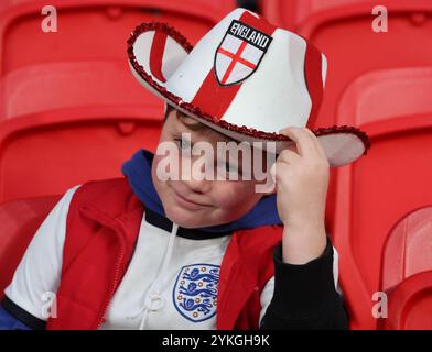 London, UK. 17th Nov, 2024. Young England Fanduring UEFA Nations League Group 2 match between England against Republic Ireland at Wembley stadium, London on 17th November, 2024 Credit: Action Foto Sport/Alamy Live News Stock Photo