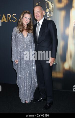 Los Angeles, USA. 17, November, 2024.   Pictured left to right, Rita Wilson, Tom Hanks at the 2024 Governors Awards.  Credit:  Kathy Hutchins / Alamy Live News Stock Photo