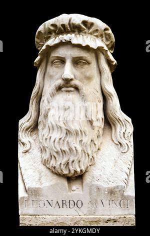 Leonardo di ser Piero da Vinci (1452 – 1519) - Italian polymath of the High Renaissance who was active as a painter, draughtsman, engineer, scientist, theorist, sculptor, and architect Stock Photo