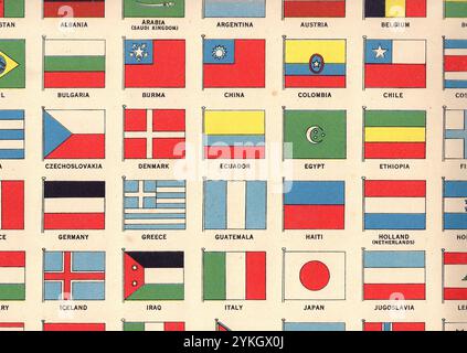 Country Flags Collection Raros A collection of illustrated vintage flags from around the world Stock ...