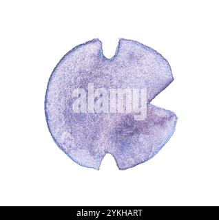 K letter. K Macro view of purple mineral texture on white background for abstract art and design projects. Stock Photo