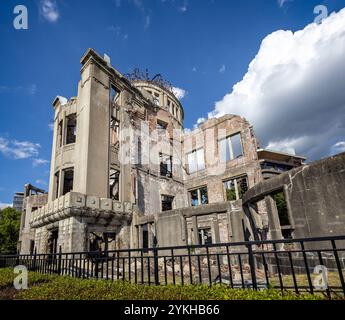 the Atomic Bomb Dome - Hiroshima Peace Memorial - in Hiroshima, Japan on 29 September 2024 Stock Photo