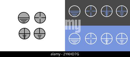 Aim sight symbol set - modern sight icon symbols Stock Vector