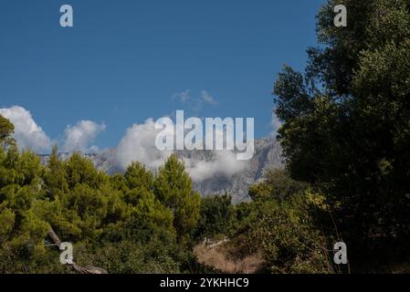 Majestic view of mountains surrounding the Makarska region, Croatia, with stunning natural landscapes Stock Photo