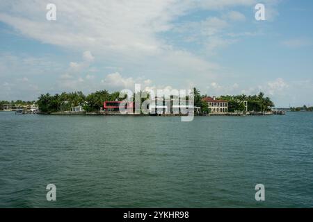 Luxurious mansion of celebrities on Star Island in Miami FL USA Stock Photo