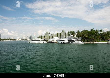 Luxurious mansion of celebrities on Star Island in Miami FL USA Stock Photo