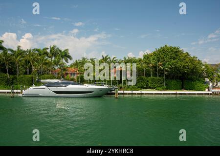 Luxurious mansion of celebrities on Star Island in Miami FL USA Stock Photo