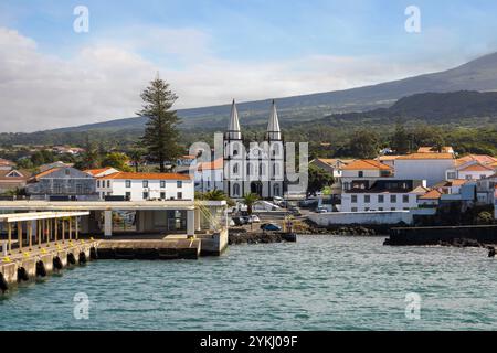 Madalena is a municipality along the western coast of the island of Pico, in the Portuguese Azores. Stock Photo