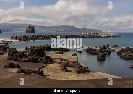 Madalena is a municipality along the western coast of the island of Pico, in the Portuguese Azores. Stock Photo