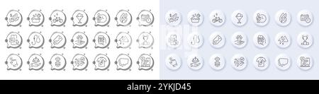 Phone image, Cursor and Hook line icons. For web app, printing. Line icons. Vector Stock Vector