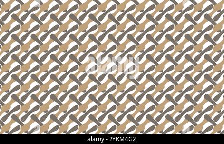 Elegant Beige and Gray Interlocking Leaf Pattern on White Background. Modern Seamless Design for Home Decor, Wallpaper, Textile Prints Stock Vector