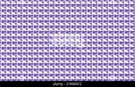 seamless pattern of purple houndstooth, with each shape filled in a gradient from light to dark lavender, set against an isolated white background Stock Vector