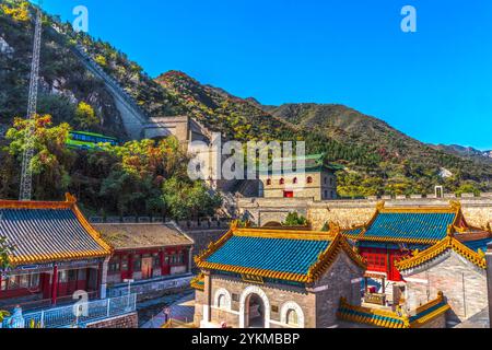 North Gate Zhenwu Temple Great Wall West Juyongguan Juyong Pass Beijing China. Juyongguan is the northern gateway to Beijing and the closest Wall sect Stock Photo