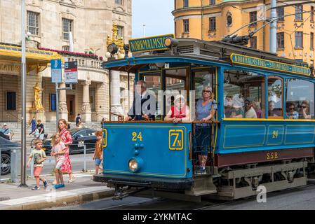 Classical old pram in Stockholm, Sweden Stock Photo