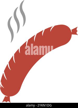 Hotdog food icon logo design template Stock Vector