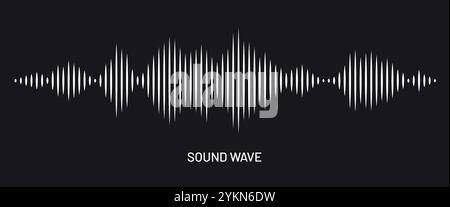 White sound wave equalizer Stock Vector