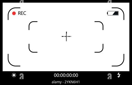 Camera frame. Interface viewfinder. Stock Vector