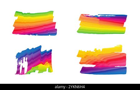 Colorful grunge brush stroke Stock Vector