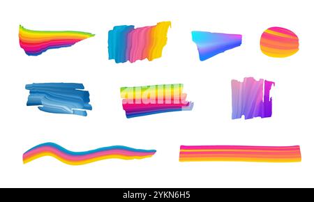 Colorful grunge brush stroke Stock Vector