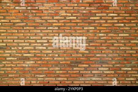 Front View of Old Brick Wall for Abstract Background Stock Photo