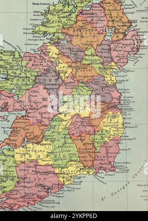 A vintage mid 20th century political map showing western Europe Stock ...