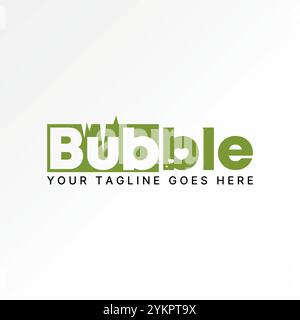 Logo design graphic concept creative premium vector stock image graphic word text Bubble font love trading medical Related to emotion market gift sale Stock Vector
