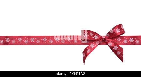 Beautiful red gift bow isolated on white background Stock Photo