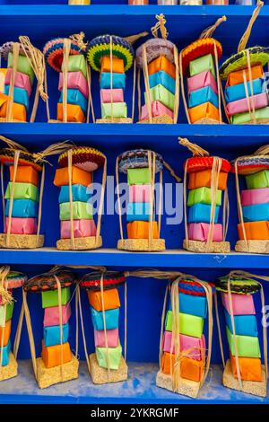 Colorful Handmade Soaps from Chefchaouen, Morocco Stock Photo