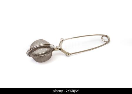 Round tea strainer clamp isolated on white Stock Photo