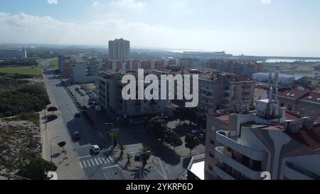 Drone view of Peniche in Portugal Stock Photo