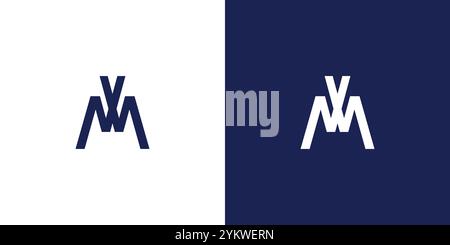 Modern and unique  MW  logo design Stock Vector