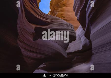 A picture of The Woman in the Wind rock formation of the Lower Antelope Canyon Stock Photo
