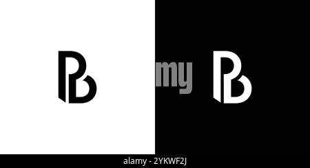 Modern and unique  PB  logo design Stock Vector