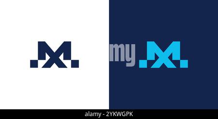 Modern and strong  MX  logo design Stock Vector