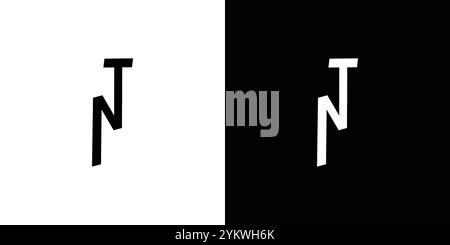 Modern and unique  NT  logo design Stock Vector