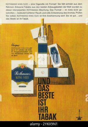 1961 Rothmans cigarette German ad Stock Photo