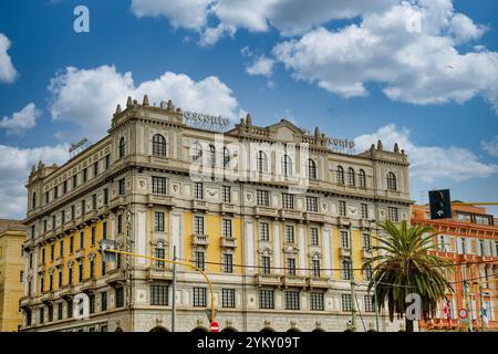 CAGLIARI, SARDINIA - October 9, 2024: Cagliari, the historic capital of Sardinia, offers stunning coastal views, rich Italian heritage, and vibrant Me Stock Photo