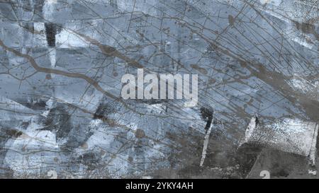 Old wall texture smeared engine oil cement dark black gray blue background abstract grey blue color design are light with white gradient background. Stock Photo