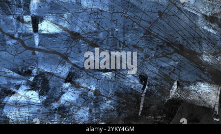 Old wall texture smeared engine oil cement dark black gray blue background abstract grey blue color design are light with white gradient background. Stock Photo