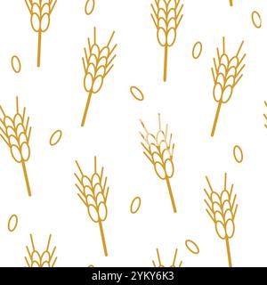 Monochrome seamless pattern of olive branches in engraving style. Hand-drawn vector illustration for design and decor Stock Vector