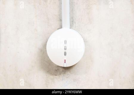 smoke detector of fire alarm at parking Stock Photo - Alamy